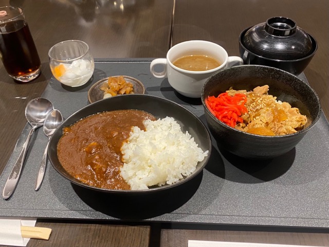JALカレーと牛丼