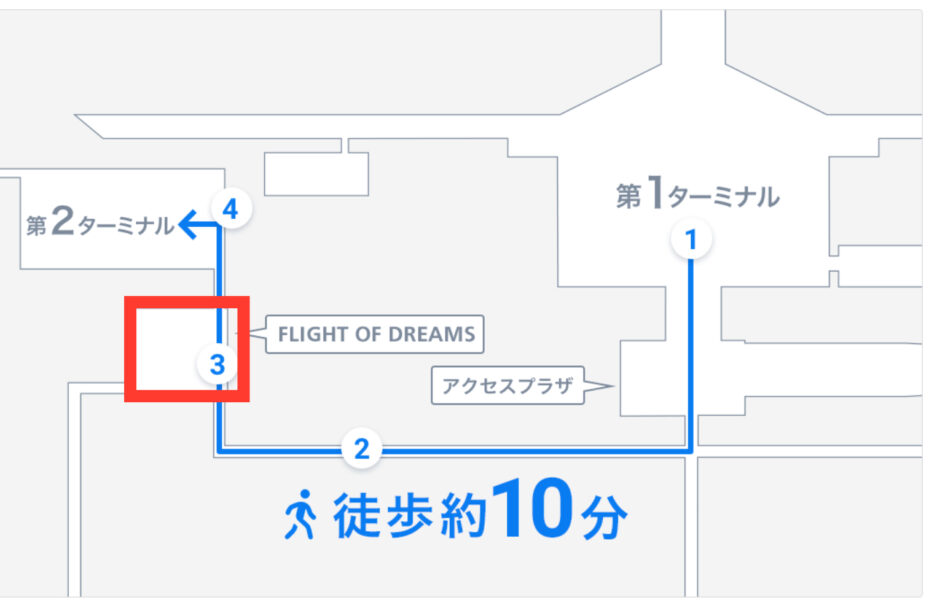 セントレア プライオリティパス ハンバーガー地図