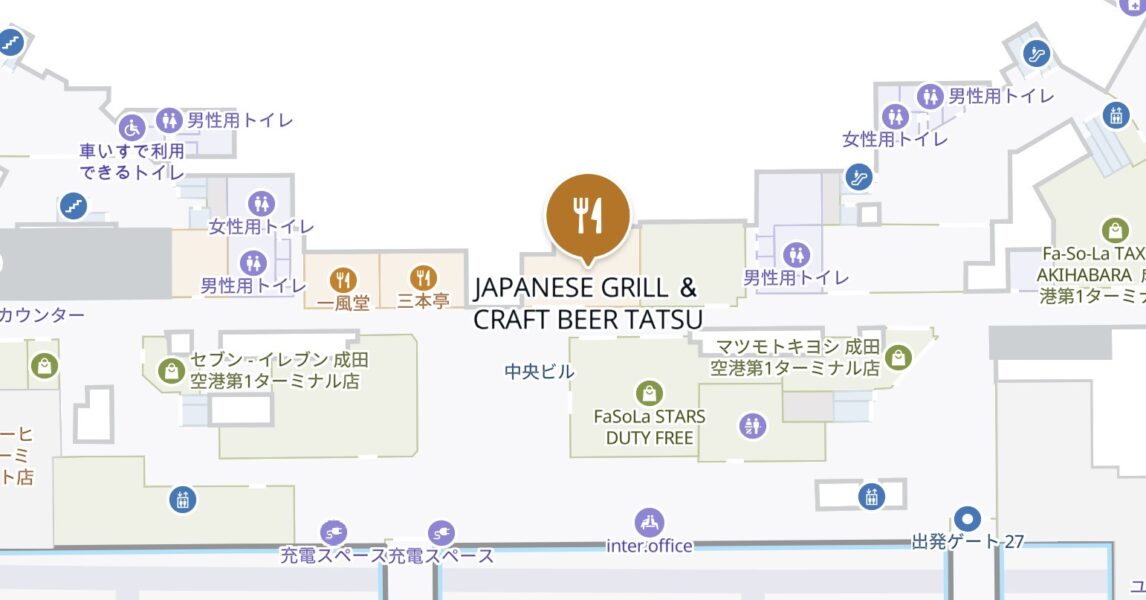 成田第1ターミナルTATSU(タツ)地図